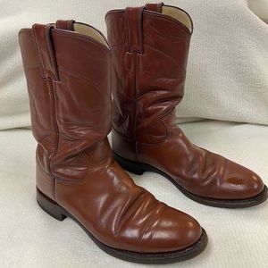 Justin size 6 1/2B Brown Leather Boots